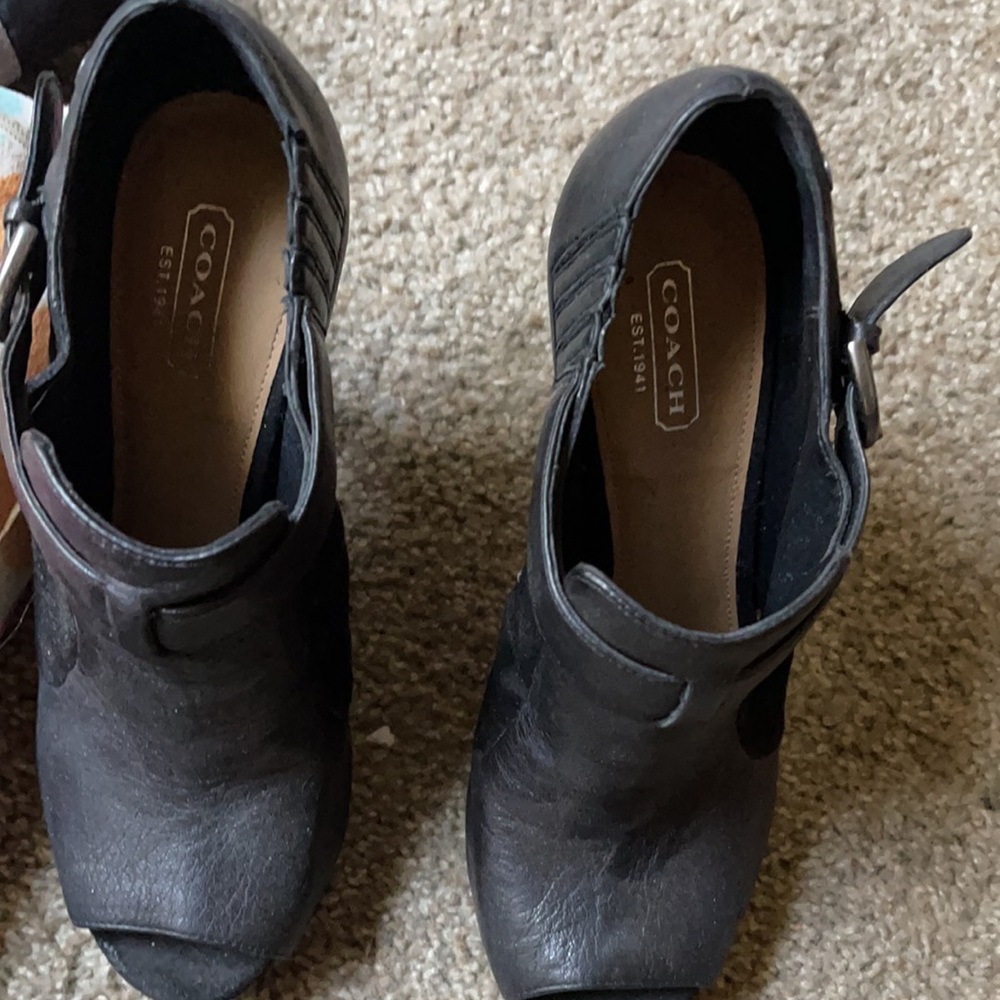 Black Coach heels size 7.5